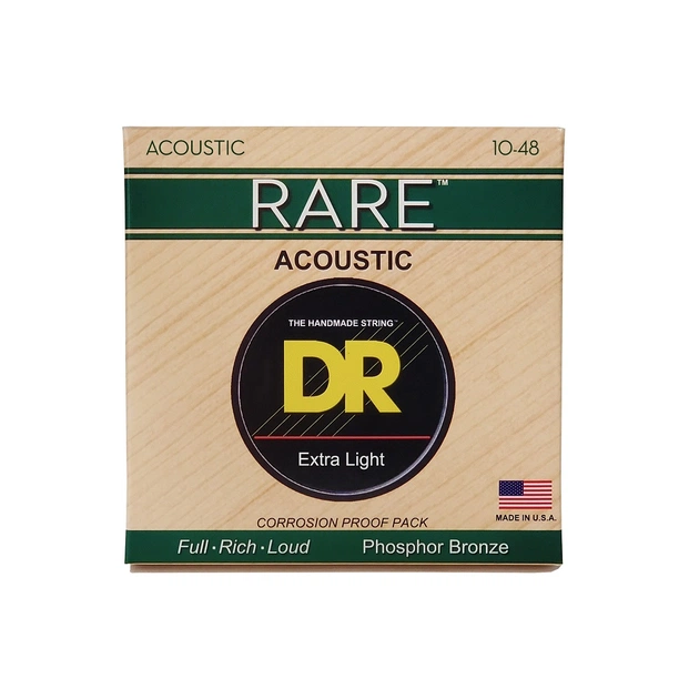 Струны для гитары DR Strings RARE Acoustic Phosphor Bronze - Extra Light (10-48) (RPL-10) - изображение 1