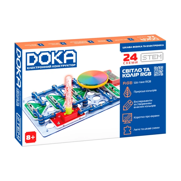 Конструктор DOKA електронний Світло та колір RGB (D70700) - зображення 1