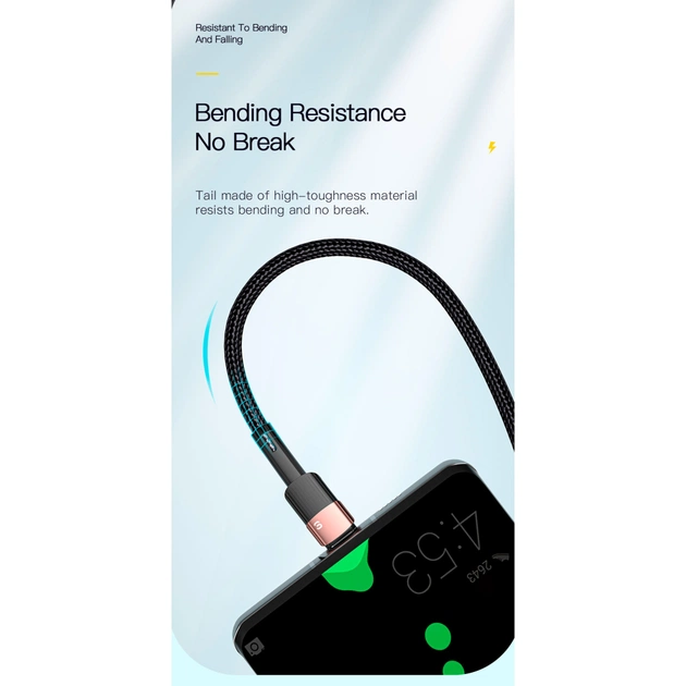 Дата кабель USB 2.0 AM to USB-C 3.0m 7A black Essager (EXCT-XCC01) - picture 8