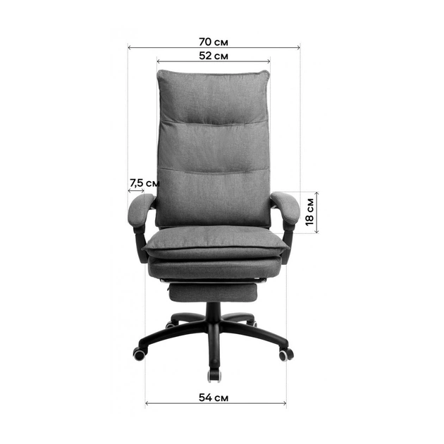 Офісне крісло GT Racer B-2507 Gray - зображення 11
