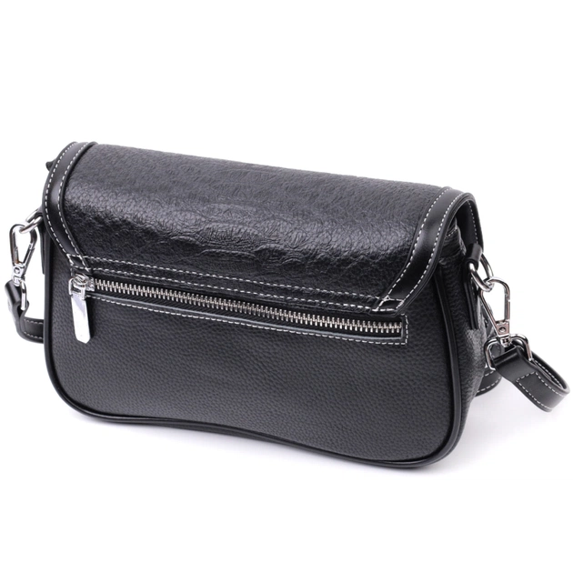 Сумка Vintage З натуральної шкіри Чорна (22624) - зображення 2