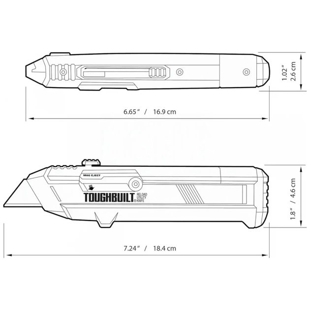 Ніж монтажний ToughBuilt Reload універсальний, 5+5 лез (TB-H4S2-03) - picture 8
