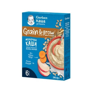 Дитяча каша Gerber Вівсяно-пшенична Яблуко-Морква для дітей з 6 місяців 240 г (1100417) зображення 1