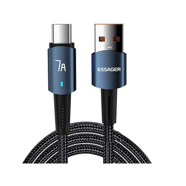 Дата кабель USB 2.0 AM to USB-C 1.0m 7A 100W blue Essager (EXC7A-CG03-P) - зображення 1