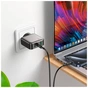 Зарядний пристрій BOROFONE BAS56A Absolute 2xUSB-C + 1xUSB-A PD45W + cable USB-C to USB-C Black (6941991116278) - зменшене зображення 8