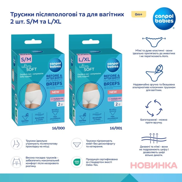 Післяпологові труси Canpol babies 2 шт. S/M (16/000) - picture 4