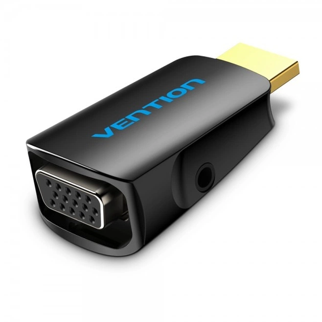 Адаптер Vention HDMI - VGA+3.5 мм (M/F), Black (AIDB0) - изображение 1