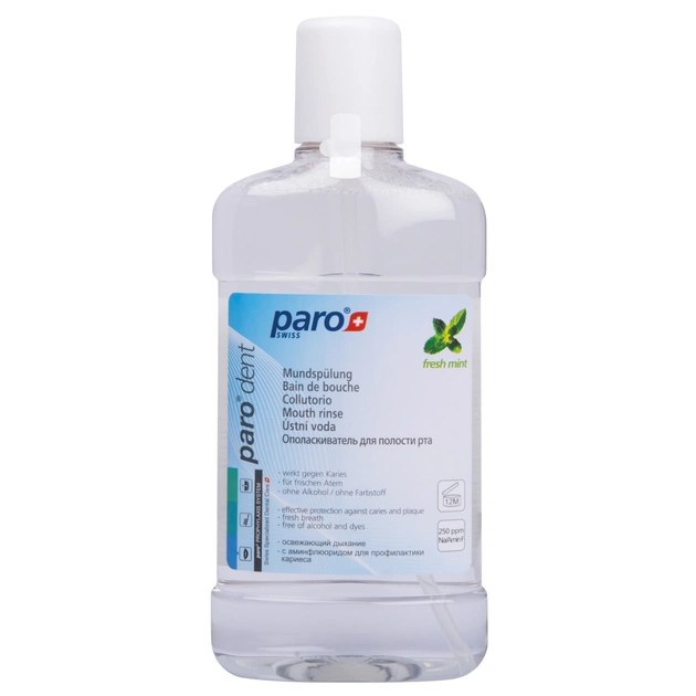 Ополіскувач для порожнини рота Paro Swiss dent з амінофторидом 500 мл (7610458026762) - picture 2