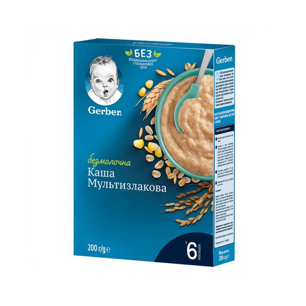 Дитяча каша Gerber безмолочна Мультизлакова 200 г (7613287016430) - зображення 1
