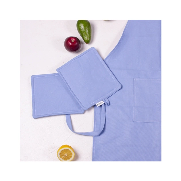 Фартух MirSon Набір №206 - Blue дві прихватки + дві рукавички-прихватки + фартух (2200006754008) - picture 3