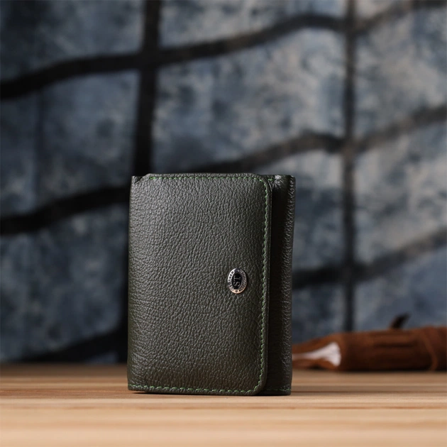 Гаманець ST Leather З натуральної шкіри Зелений (23072) - изображение 10