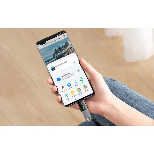 Перехідник OTG USB 3.1 AF to USB-C black Baseus (ZJJQ000001) - picture 7