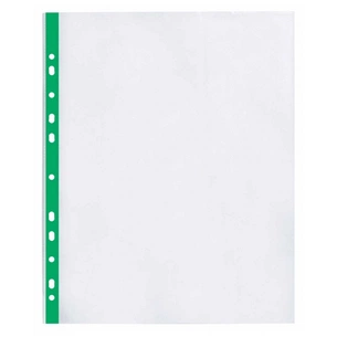 Файл Optima А4+ 40 мкм глянсових з зеленою стрічкою, 20 штук (O35109-04) изображение 1