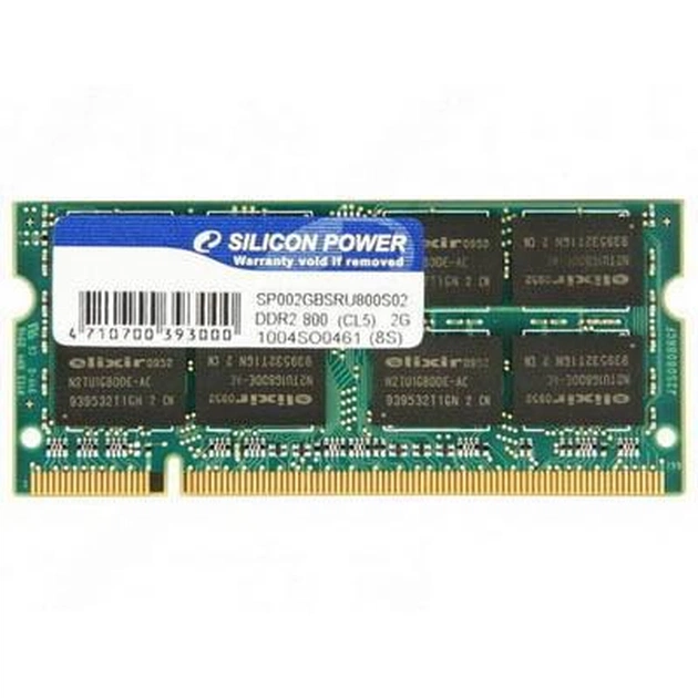 Модуль пам'яті для ноутбука SoDIMM DDR2 2GB 800 MHz Silicon Power (SP002GBSRU800S02) - изображение 1