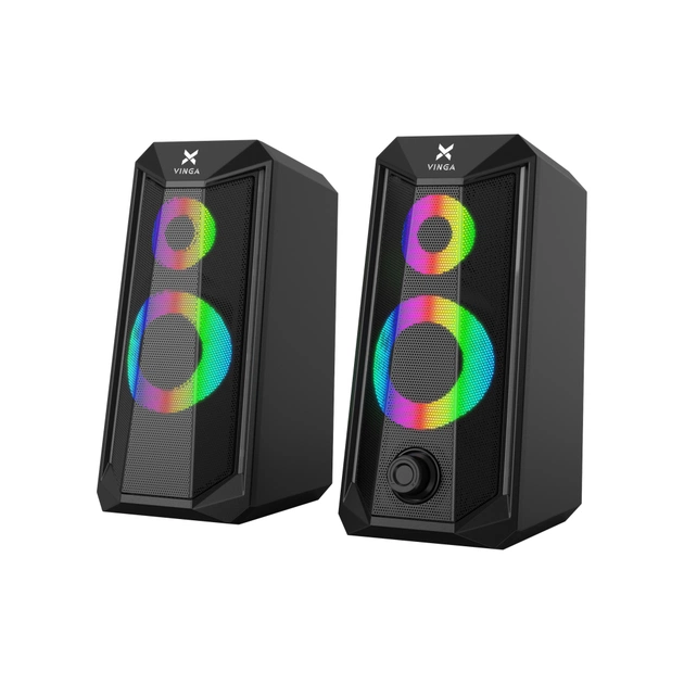 Акустична система Vinga SP-200 LED USB Black - зображення 1