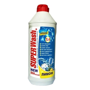 Засіб для ручного миття посуду Super Wash Лимон 500 мл (4820096036259) зображення 1