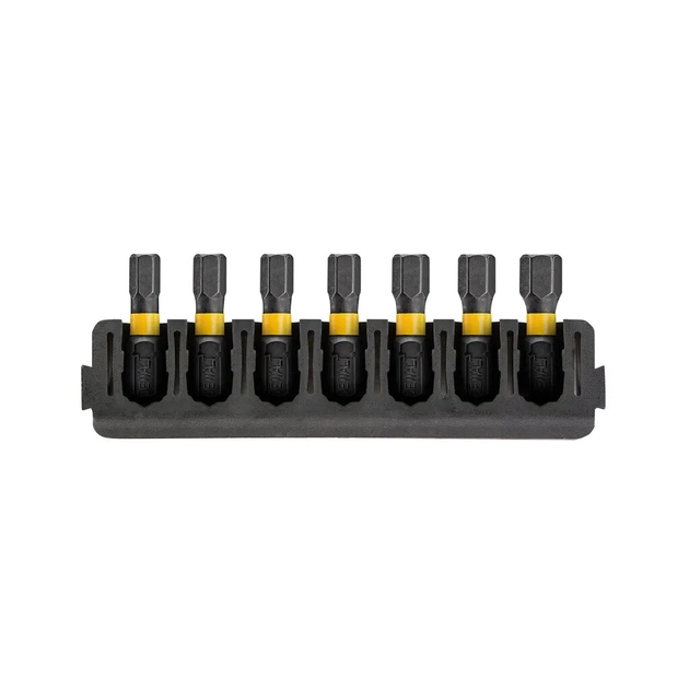 Набор бит DeWALT в касете для Tough Case, FlexTorq, L=25 мм, H3, H4-3 шт, H5-2 шт, H6 (DT70806) - изображение 1