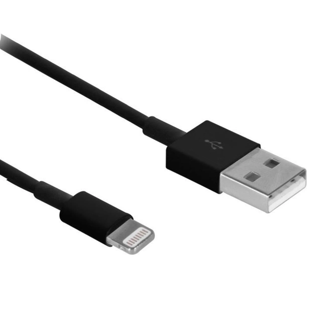 Дата кабель USB 2.0 AM to Lightning 1.0m Black Drobak (215340) - изображение 1