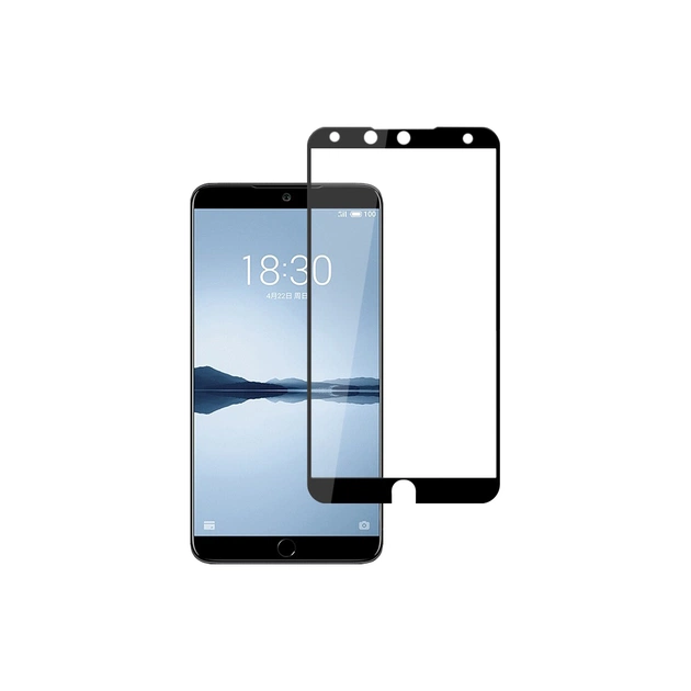 Скло захисне PowerPlant Full screen Meizu 15 Plus Black (GL605163) - зображення 1