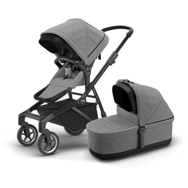 Коляска Thule Sleek 2 в 1 Black/Grey Melange (TH 11000023) - зображення 1