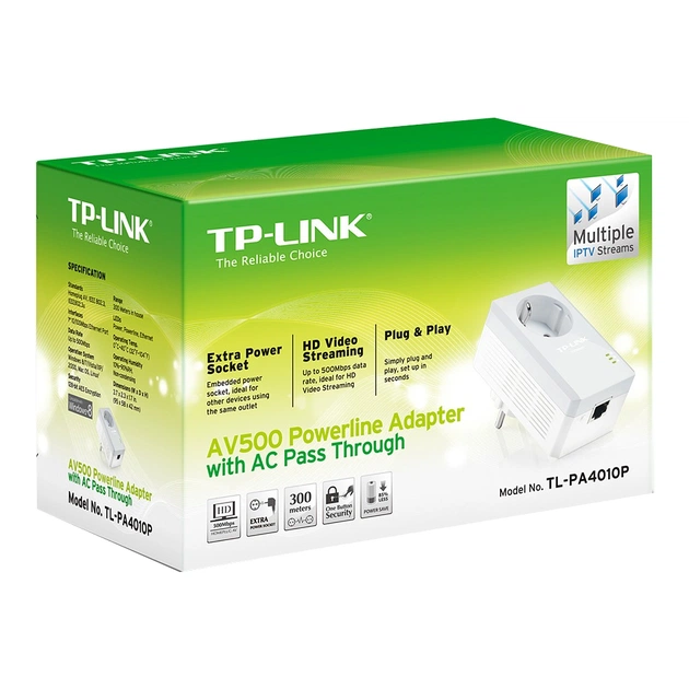 Адаптер Powerline TP-Link TL-PA4010P KIT - picture 5