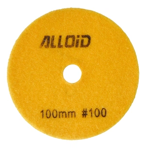 Круг зачистной Alloid Pro, алмазный, шлифовальный, на липучке, 100мм, зерно 100 (DD-63284) изображение 1