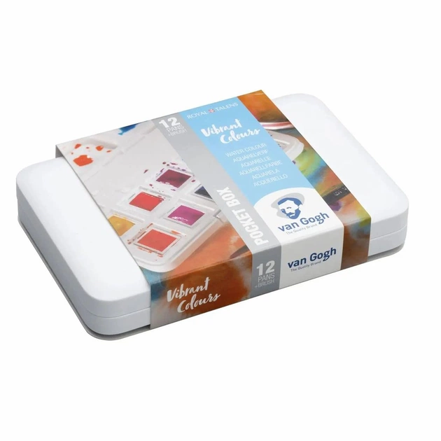 Акварельні фарби Royal Talens Van Gogh Pocket box Vibrant Colours 12 кольорів (8712079422820) - picture 4