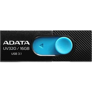 USB флеш накопичувач ADATA 16GB UV320 Black/Blue USB 3.1 (AUV320-16G-RBKBL) зображення 1