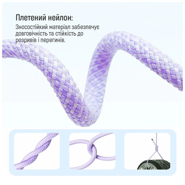Дата кабель USB-C to USB-C 1.0m 60W 3.0А purple ColorWay (CW-CBPDCC061-PU) - picture 10