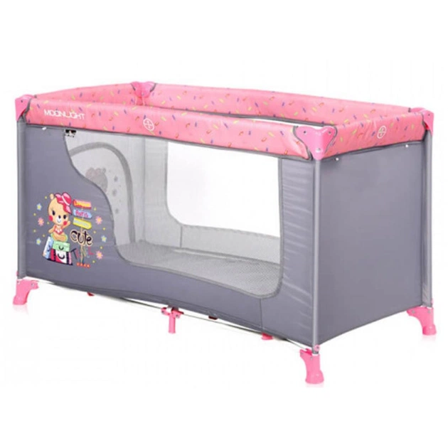 Дитячий манеж Bertoni/Lorelli MOONLIGHT 1L (pink travelling) - изображение 1