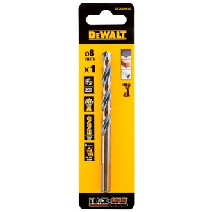 Свердло DeWALT по металу Black & Gold, HSS-G, 8.0 х 117 х 75 мм (DT20526) зображення 1