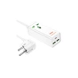 Сетевой фильтр питания HOCO AC9A 1 роз, 2 USB,USB-C, 30W, 1,5м, White (AC9AW) - уменьшенное изображение 2