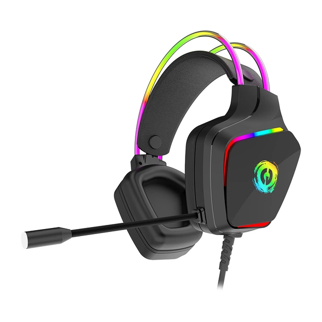 Наушники Canyon GH-9A Darkless Gaming 3.5 мм RGB Black (CND-SGHS9A) - изображение 1