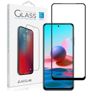 Скло захисне ACCLAB Full Glue Xiaomi Redmi Note 10 Black (1283126511295) зображення 1