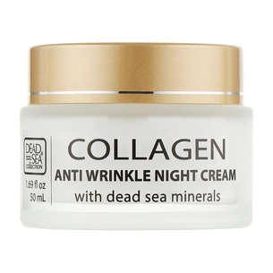 Крем для обличчя Dead Sea Collection нічний проти зморшок з колагеном та мін. Мертвого моря 50 мл (7290107428859) зображення 1