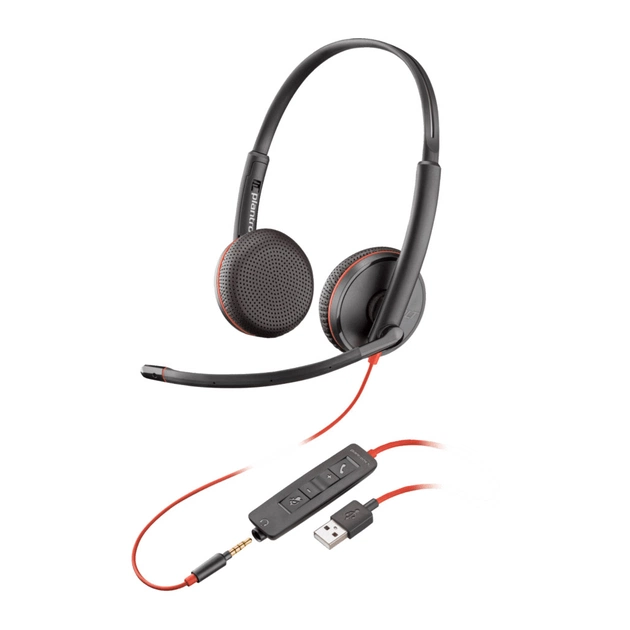 Наушники Poly BlackWire C3225 USB-A HS Stereo Black (80S11AA) - изображение 1