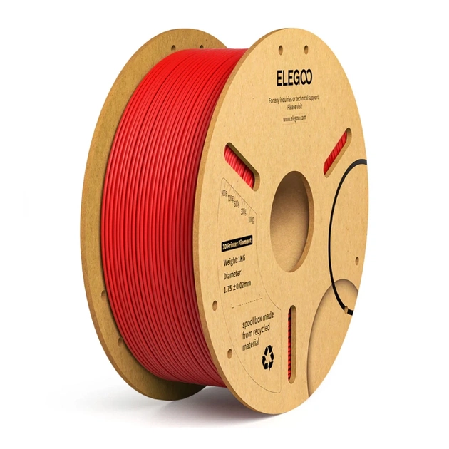 Пластик для 3D-принтера ELEGOO PLA Plus 1кг, 1.75мм, red (50.203.0053) - зображення 1