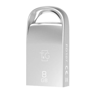 USB флеш накопичувач T&G 8GB 107 Metal Series Silver USB 2.0 (TG107-8G) зображення 1
