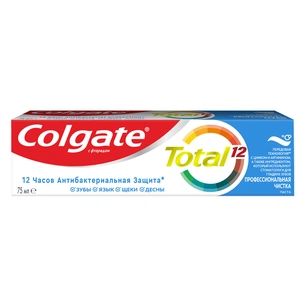 Зубна паста Colgate Total 12 Професійне чищення 75 мл (6920354816895) зображення 1