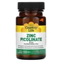 Мінерали Country Life Цинк піколінат 25 мг, Zinc Picolinate, 100 таблеток (CLF-02967) - зменшене зображення 1