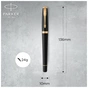 Ручка пір'яна Parker URBAN 17 Muted Black GT  FP F + блокнот Parker + подар.упаковка GIFT24 (30 011b24) - зменшене зображення 4