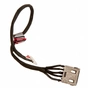 Роз'єм живлення ноутбука з кабелем Lenovo для Lenovo PJ960 (прямоугольный + center pin),5-pin,20 см (A49085) - уменьшенное изображение 1