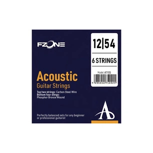 Струни для гітари Fzone Acoustic Bronze (12-54) (AT105) зображення 1
