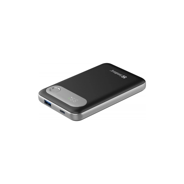 Батарея універсальна Sandberg 10000mAh Travel PD/20W, QC/3.0/22.5W, USB-A, USB-C, LCD Display (421-16) - зображення 1