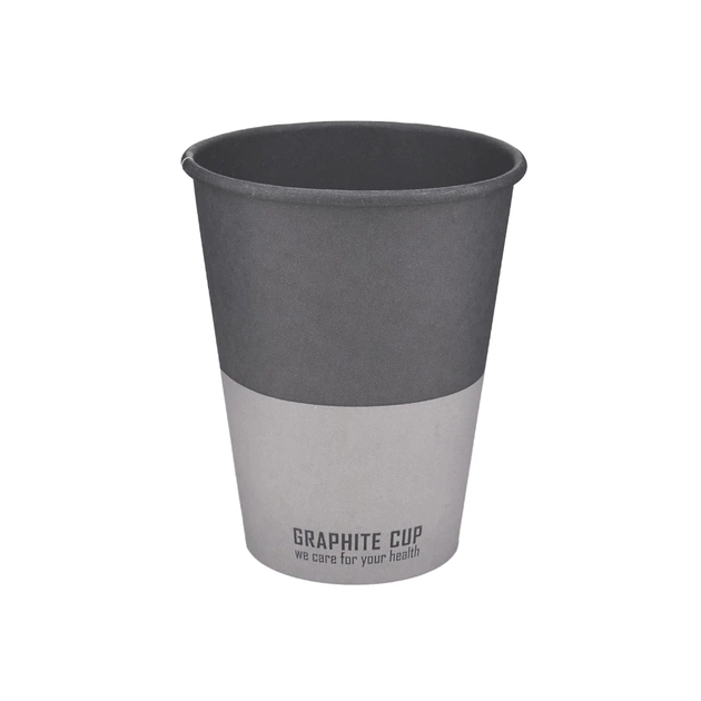 Стаканы одноразовые Buroclean GRAPHITE CUP бумажные 400 мл 50 шт (1080046) - изображение 1