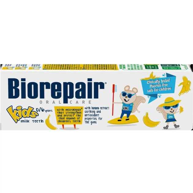 Дитяча зубна паста Biorepair Веселе мишеня 50 ml Банан (8017331095492) - зображення 1