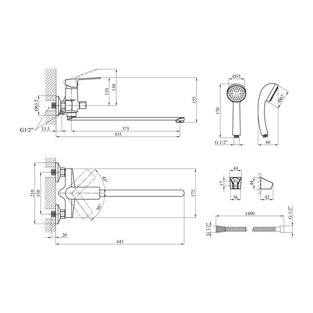 Змішувач Agua Agua Merida-C071 (CV035426) - picture 8