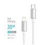 Дата кабель USB-C to Lightning 1.0m PD30W zinc alloy braided white ColorWay (CW-CBPDCL098-WT) - уменьшенное изображение 4