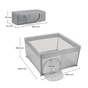 Дитячий манеж Kinderkraft Ziki Grey (5902533927623) - зменшене зображення 7