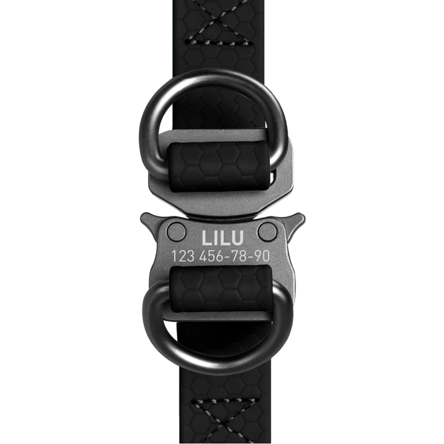 Шлея для собак WAUDOG Waterproof з QR-паспортом L Ш 25 мм Д 60-90 см чорна (27671) - picture 3